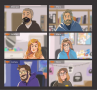 Animated six picture headshot graphic